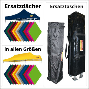 Ersatzdächer und Taschen