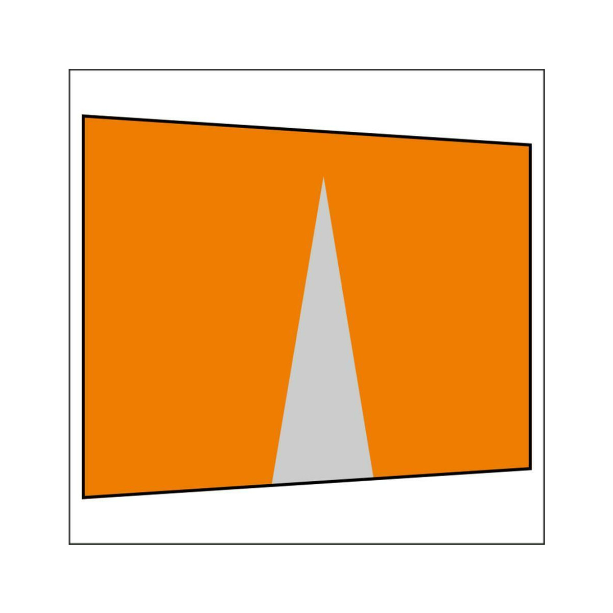 300 cm Seitenwand mit Mittelreißverschluss orange...