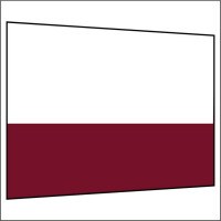 300 cm Seitenwand halbhoch 95 cm incl. Stange bordeaux PMS 1955 C