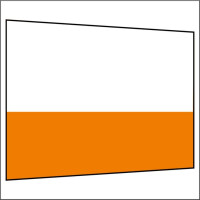 300 cm Seitenwand halbhoch 95 cm incl. Stange orange PMS...