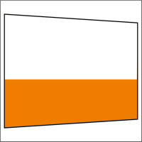 300 cm Seitenwand halbhoch 95 cm incl. Stange orange PMS 716 C
