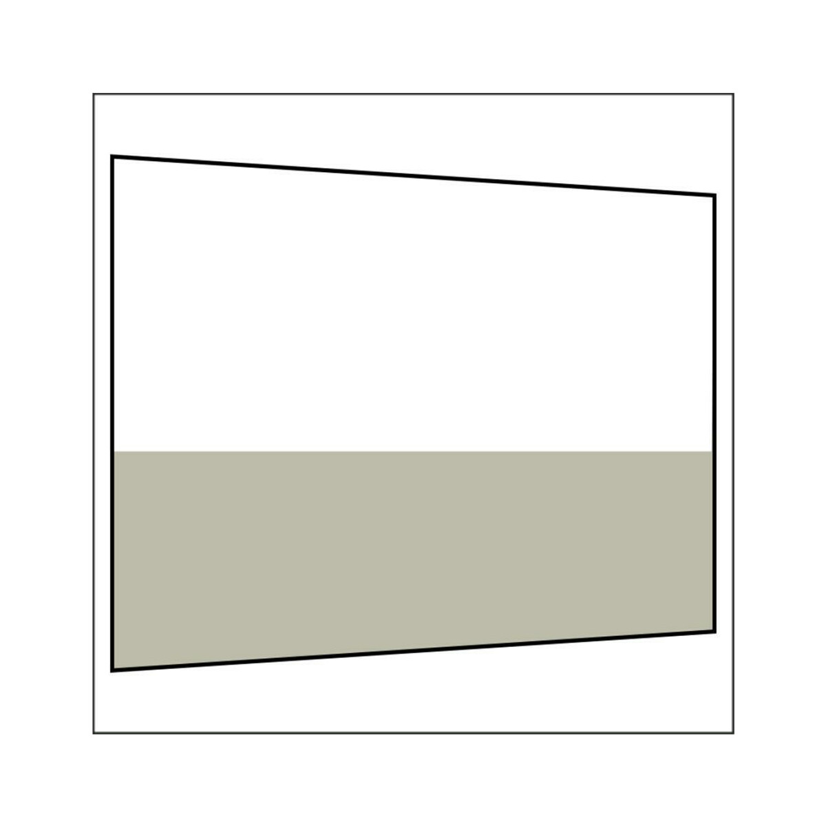 300 cm Seitenwand halbhoch 95 cm incl. Stange hellgrau...