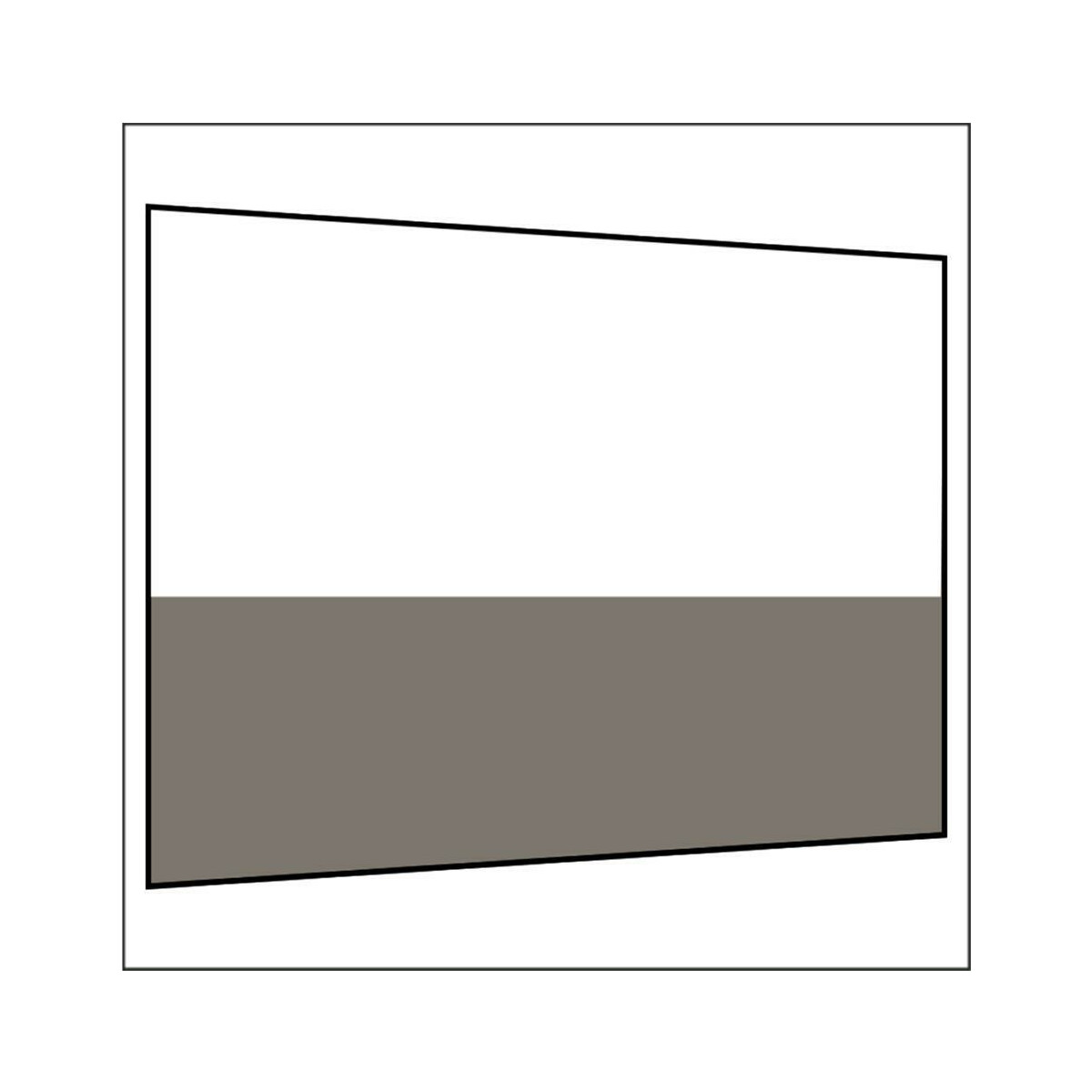 300 cm Seitenwand halbhoch 95 cm incl. Stange dunkelgrau...