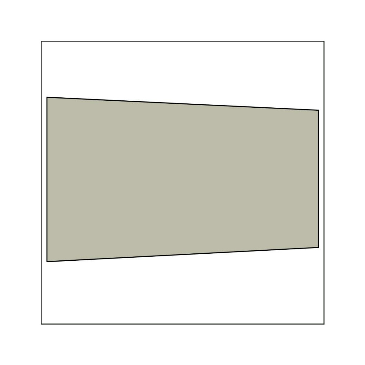 450 cm Seitenwand ohne Fenster hellgrau PMS 3 C