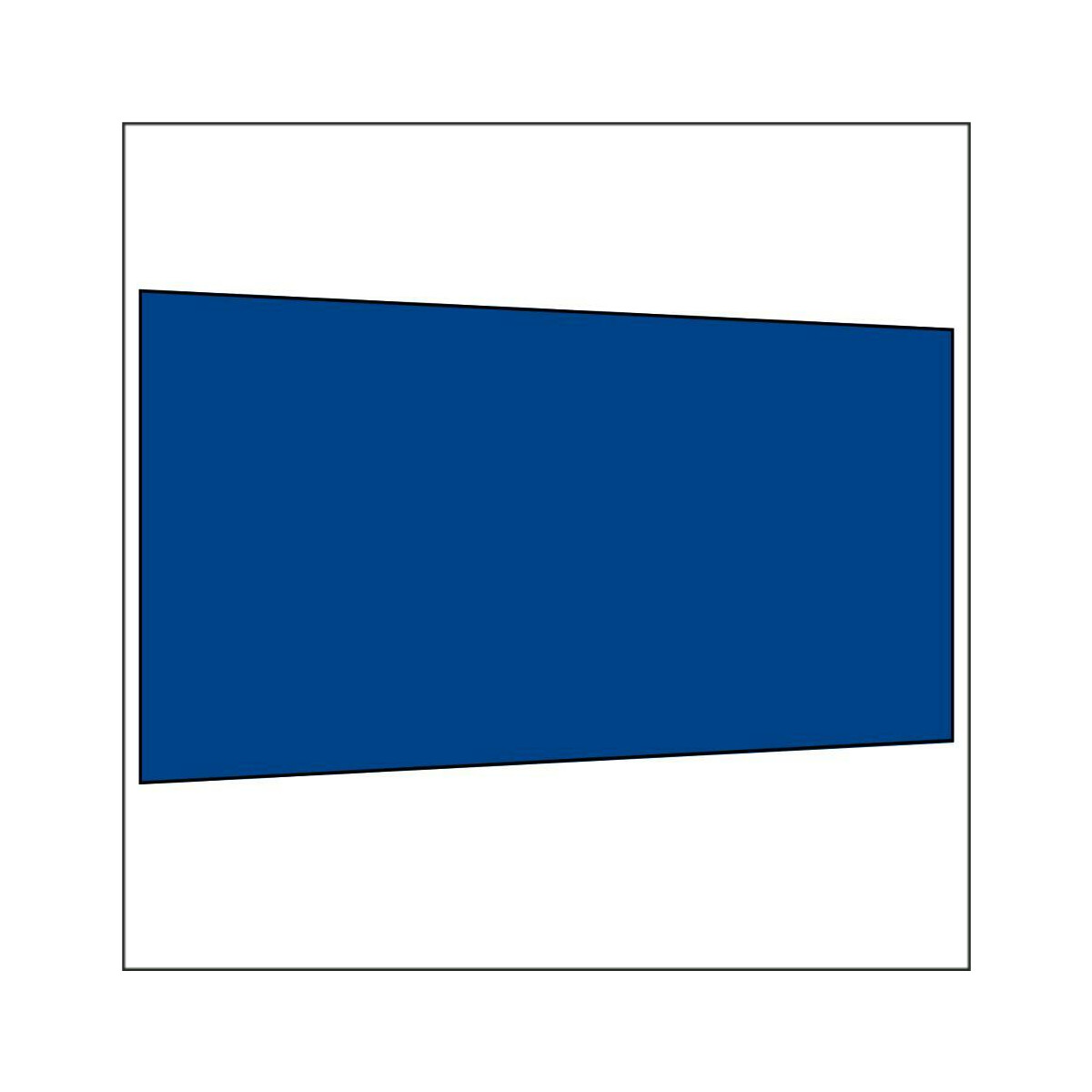450 cm Seitenwand ohne Fenster königsblau PMS 7685 C