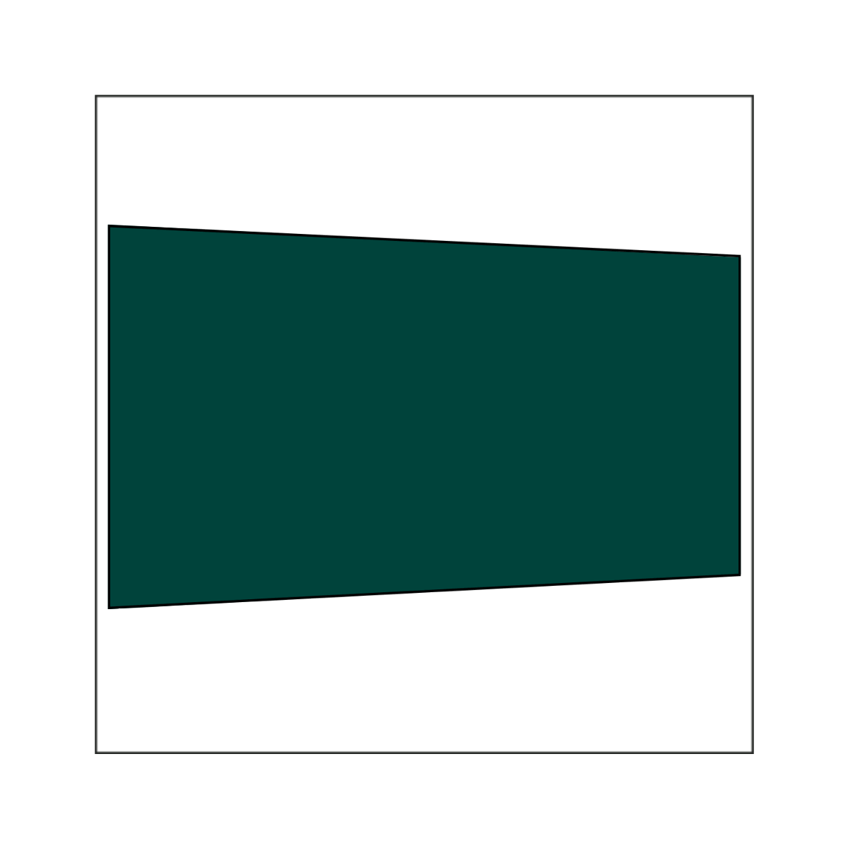 450 cm Seitenwand ohne Fenster dunkelgrün PMS 3305 C