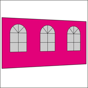 450 cm Seitenwand mit 3 Sprossenfenster pink PMS 7424 C