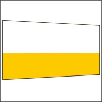 450 cm Seitenwand halb hoch 95 cm incl. Stange gelb PMS...