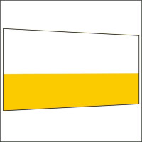 450 cm Seitenwand halb hoch 95 cm incl. Stange gelb PMS 116 C