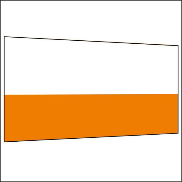 450 cm Seitenwand halb hoch 95 cm incl. Stange orange PMS 716 C