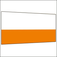 450 cm Seitenwand halb hoch 95 cm incl. Stange orange PMS 716 C