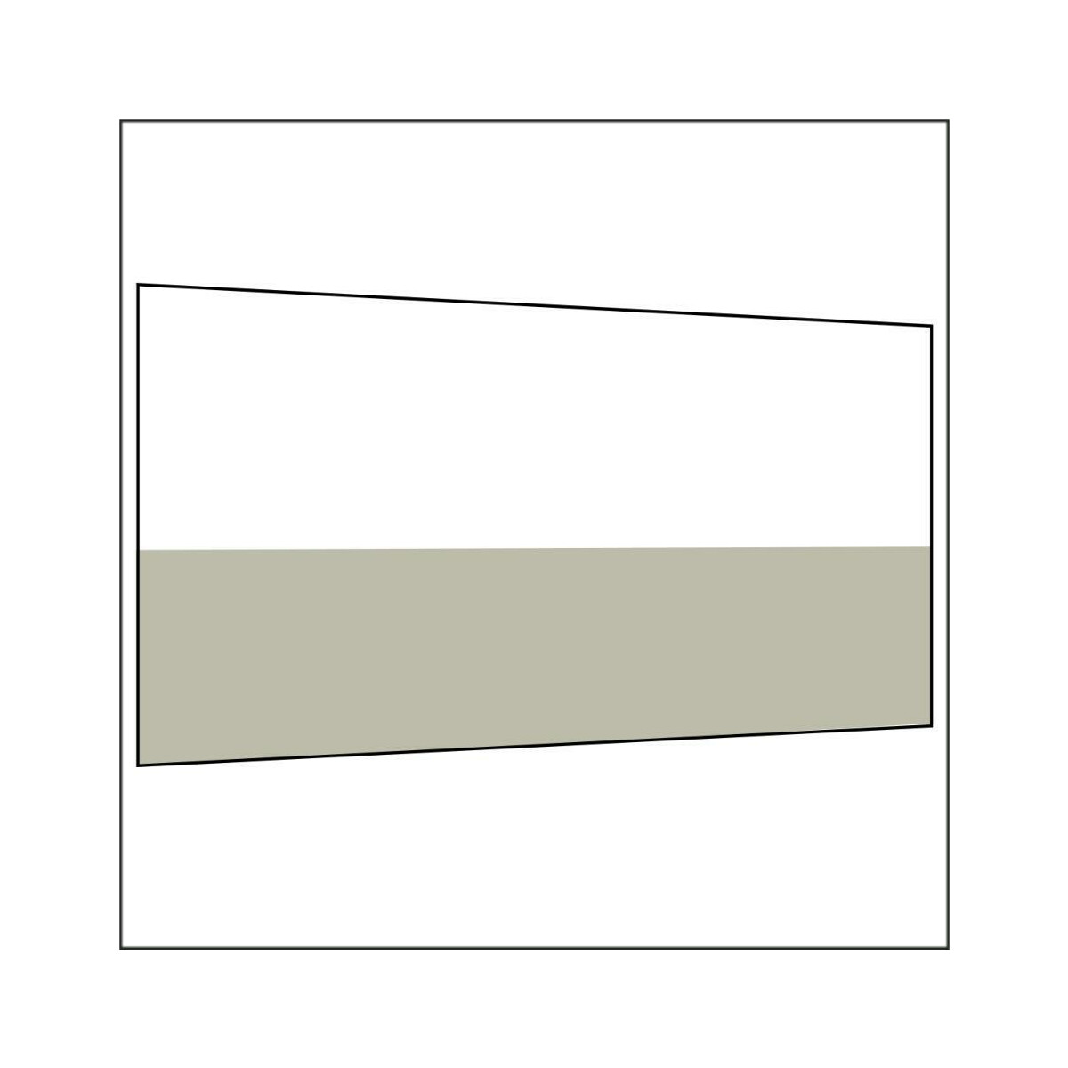 450 cm Seitenwand halb hoch 95 cm incl. Stange hellgrau...
