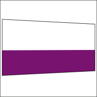 450 cm Seitenwand halb hoch 95 cm incl. Stange lila PMS 255 C