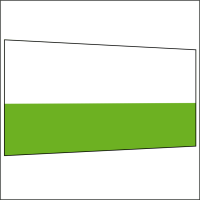 450 cm Seitenwand halb hoch 95 cm incl. Stange apfelgrün PMS 362 C