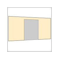 450 cm Seitenwand mit Türe (mittig) sand PMS 7501 C