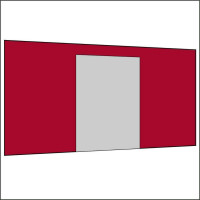 450 cm Seitenwand mit Türe (mittig) rot PMS 207 C