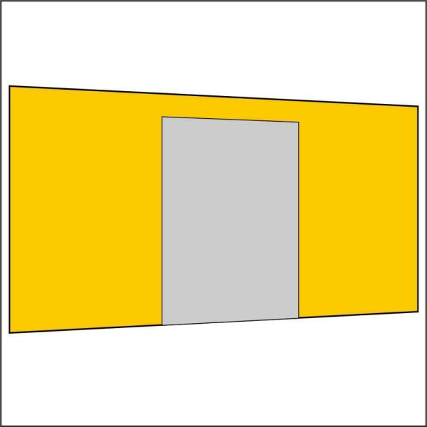 450 cm Seitenwand mit Türe (mittig) gelb PMS 116 C
