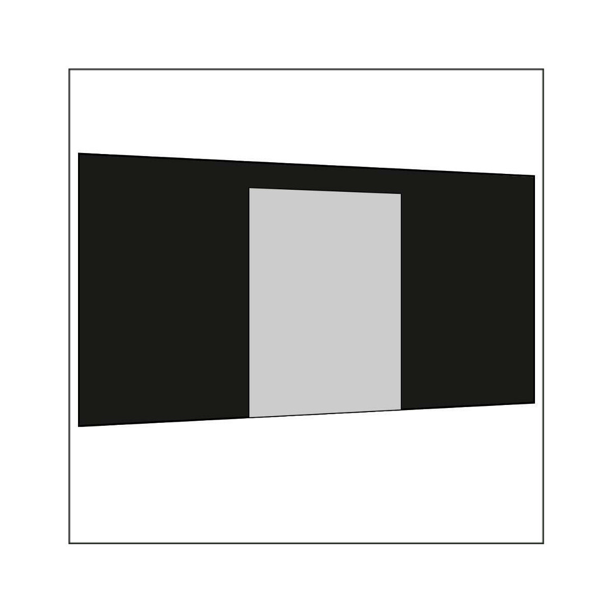 450 cm Seitenwand mit Türe (mittig) schwarz