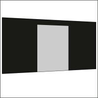 450 cm Seitenwand mit Türe (mittig) schwarz