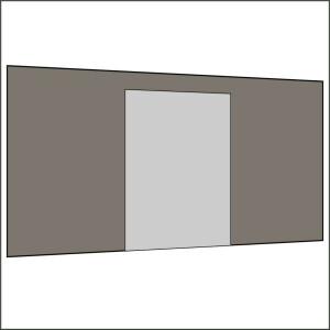 450 cm Seitenwand mit Türe (mittig) dunkelgrau PMS 9 C