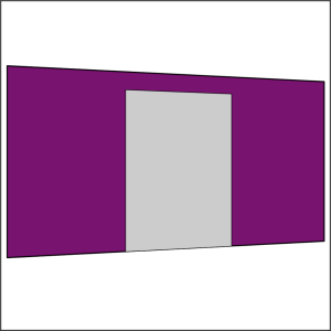 450 cm Seitenwand mit Türe (mittig) lila PMS 255 C