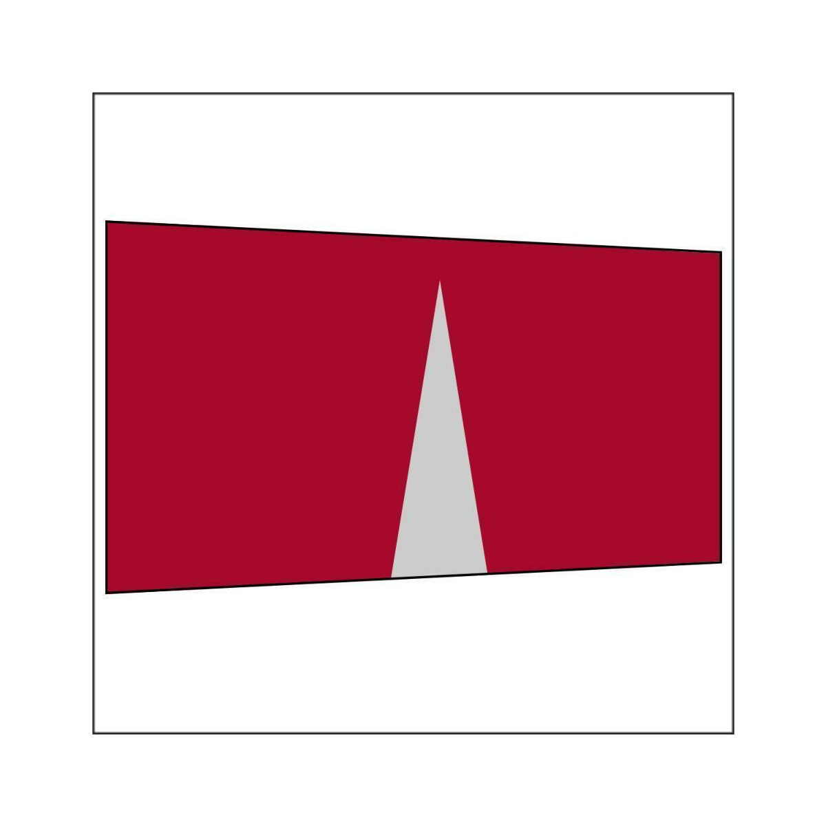 450 cm Seitenwand mit Mittelreißverschluss rot PMS...