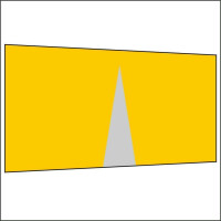 450 cm Seitenwand mit Mittelreißverschluss gelb PMS 116 C