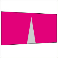 450 cm Seitenwand mit Mittelreißverschluss pink PMS 7424 C