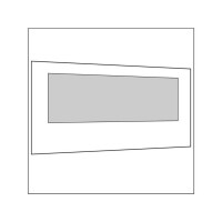 450 cm Seitenwand mit Großfenster weiß
