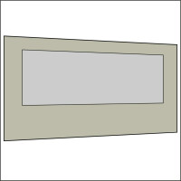 450 cm Seitenwand mit Großfenster hellgrau PMS 3 C