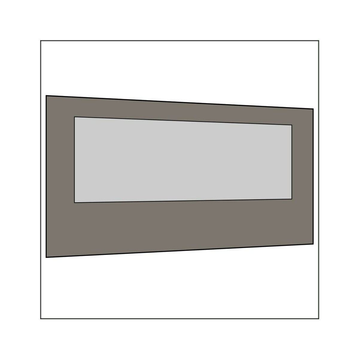 450 cm Seitenwand mit Großfenster dunkelgrau PMS 9 C