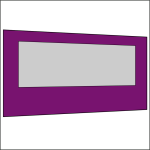 450 cm Seitenwand mit Großfenster lila PMS 255 C