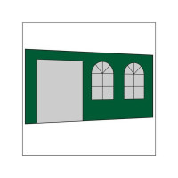 450 cm Seitenwand mit Türe (links) + Sprossenfenster grün PMS 7728 C