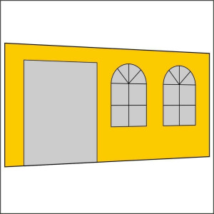 450 cm Seitenwand mit Türe (links) + Sprossenfenster...