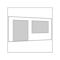 450 cm Seitenwand mit Türe (links) + Großfenster weiß