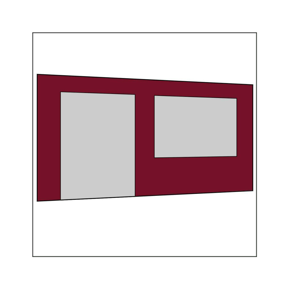 450 cm Seitenwand mit Türe (links) +...