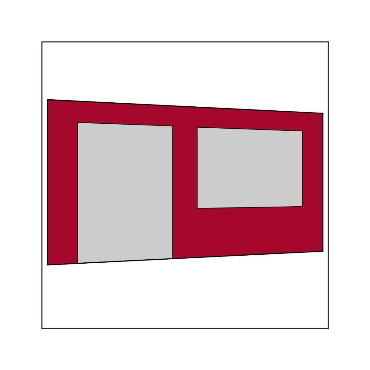 450 cm Seitenwand mit Türe (links) +...