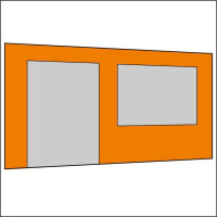 450 cm Seitenwand mit Türe (links) + Großfenster orange PMS 716 C