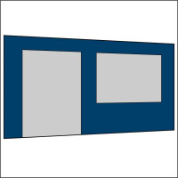 450 cm Seitenwand mit Türe (links) + Großfenster marineblau PMS 540 C