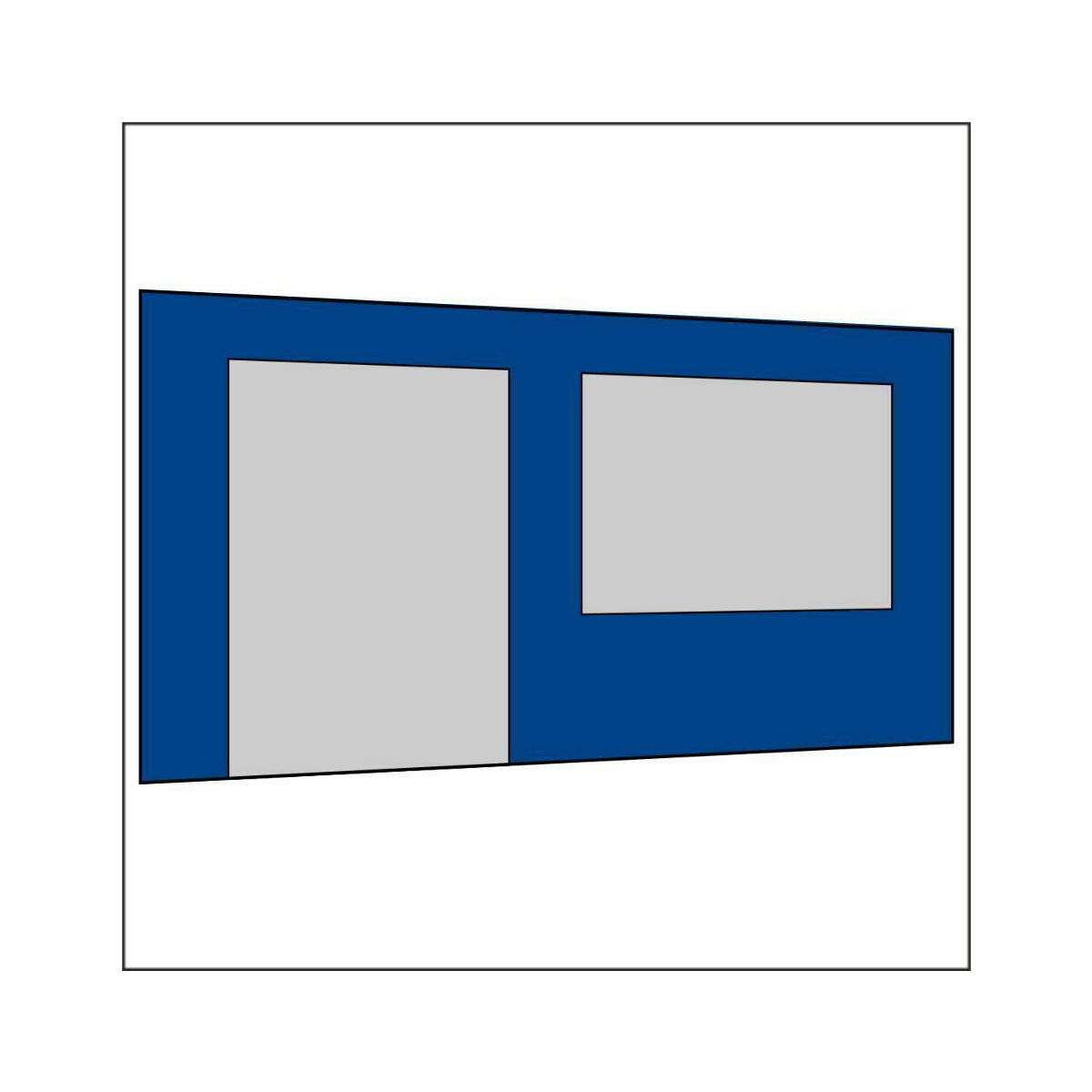 450 cm Seitenwand mit Türe (links) +...