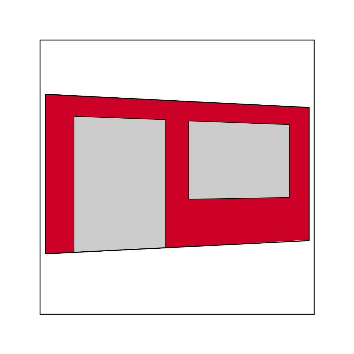 450 cm Seitenwand mit Türe (links) +...