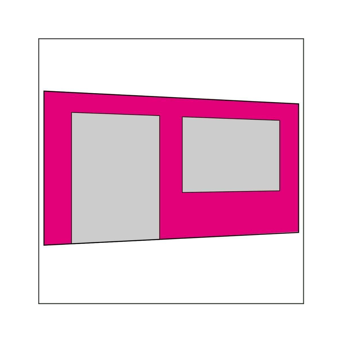 450 cm Seitenwand mit Türe (links) +...