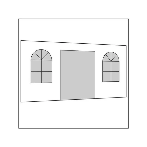 450 cm Seitenwand mit Türe (mittig) gallery