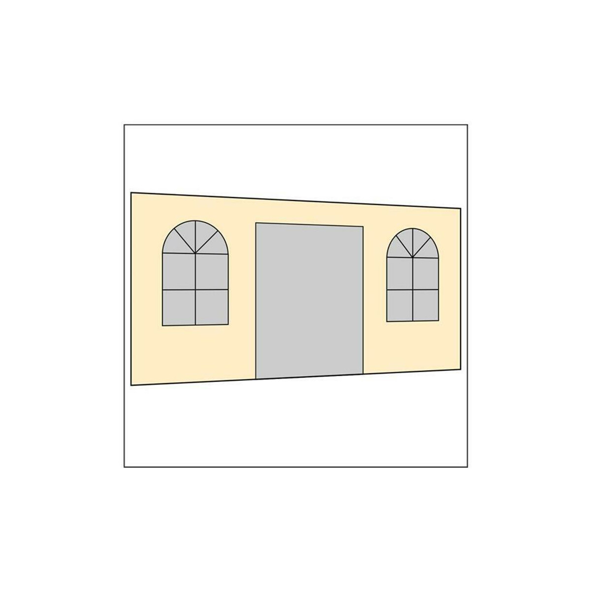 450 cm Seitenwand mit Türe (mittig) +...