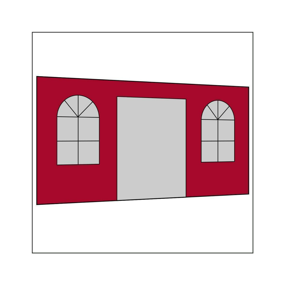 450 cm Seitenwand mit Türe (mittig) +...