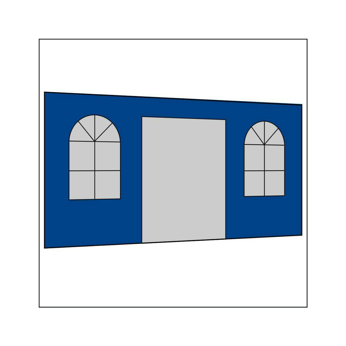450 cm Seitenwand mit Türe (mittig) +...
