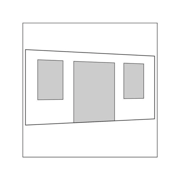 450 cm Seitenwand mit Türe (mittig) gallery