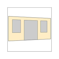 450 cm Seitenwand mit Türe (mittig) +...