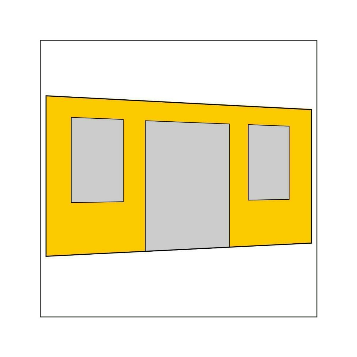 450 cm Seitenwand mit Türe (mittig) +...