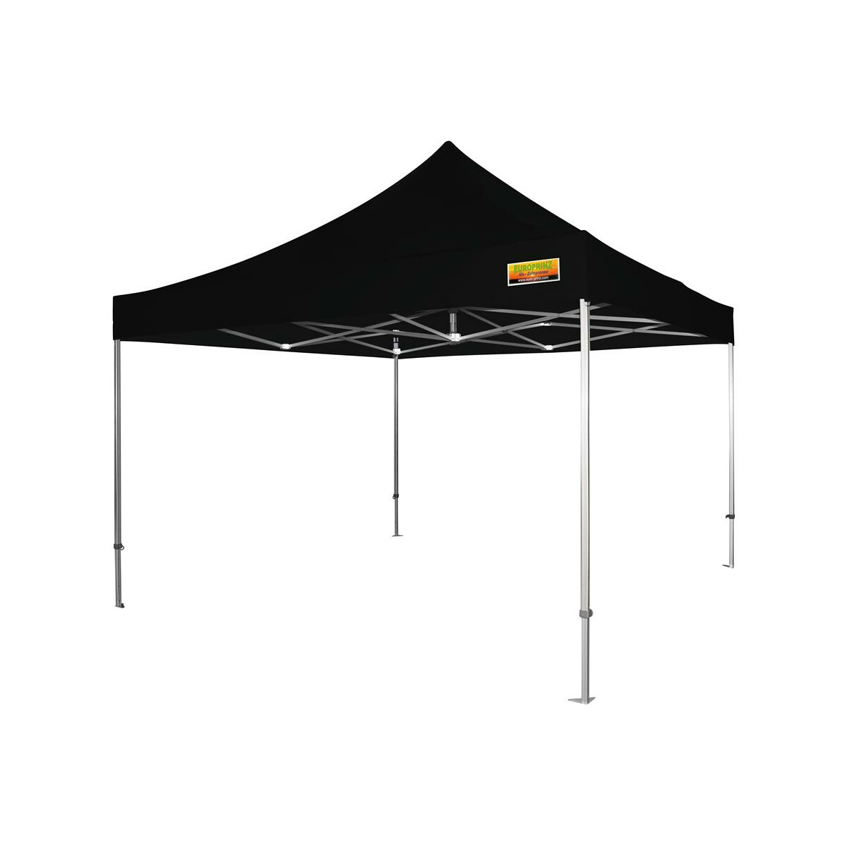 Faltzelt-PROFI-Premium-Plus 400 x 400 cm schwarz